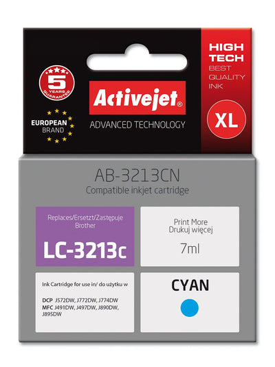 Activejet Ink AB-3213CN Printers Brother, Spare Part Brother LC3213C Supreme 7ML Blue — image 1