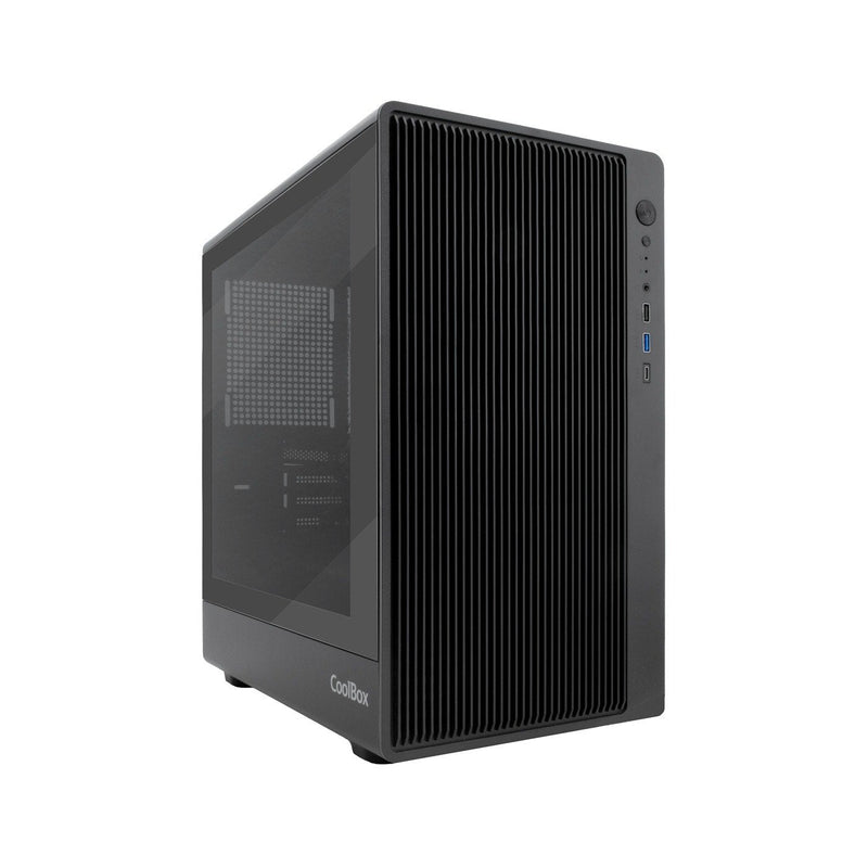 Coolbox Box microATX GM350 Darkface GPU Max. 315MM Glass Tempered Liquida 240MM USB-C Black