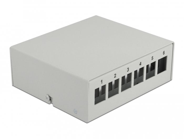 Delock Keystone Patchpanel 6 Port Grey