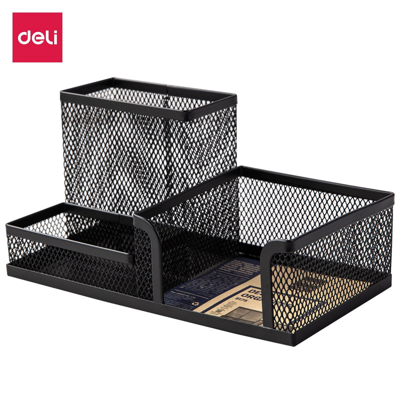 Deli Desk Organizer Mesh 3-PIEZAS Black