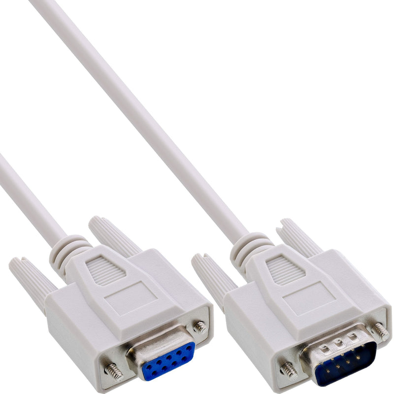 Inline Cable Serie Moldeado DB9 Male a Female Grey 10M