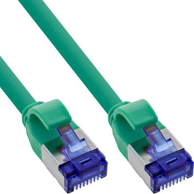 Inline® Network Cable Slim, CAT.6A, S/FTP, Tpe (lszh) Flexible, PoE, Green, 3M — image 1