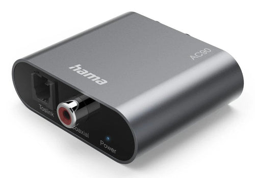 Hama AC90 Convertidor Audio Digital a Analogico - 5V - Cable 1M - Rca - Fibre Optic - 4.91X5.738X1.68CM - Colo — image 1