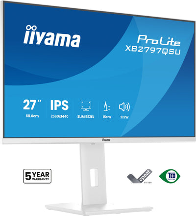 Iiyama Monitor Prolite XB2797QSU-W1 LED 27 2560 X 1440 QHD @ 75 HZ IPS 350 Cd/M² 1000:1 1 Ms 2x HDMI DisplayPo — image 1