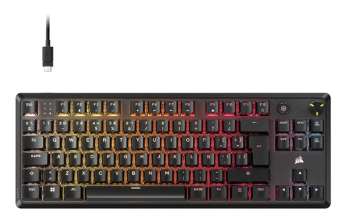 Corsair K70 Core Tkl Tenkeyless Mechanical Gaming Keyboard, Mlx Red Switch, Na Layout, Wired, Black — image 1