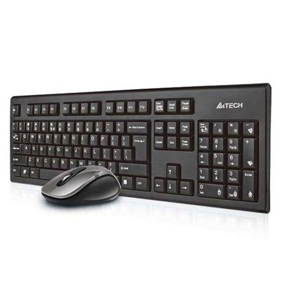 Teclado English A4TECH 7100N RF Inalámbrico QWERTY Negro
