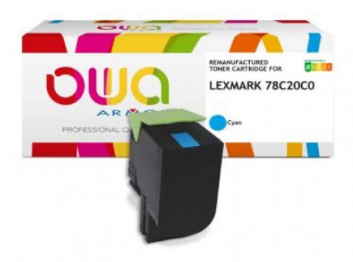 Owa Toner Compatible With Lexmark 78C20C0 Cyan (ca. 1.400 S.)
