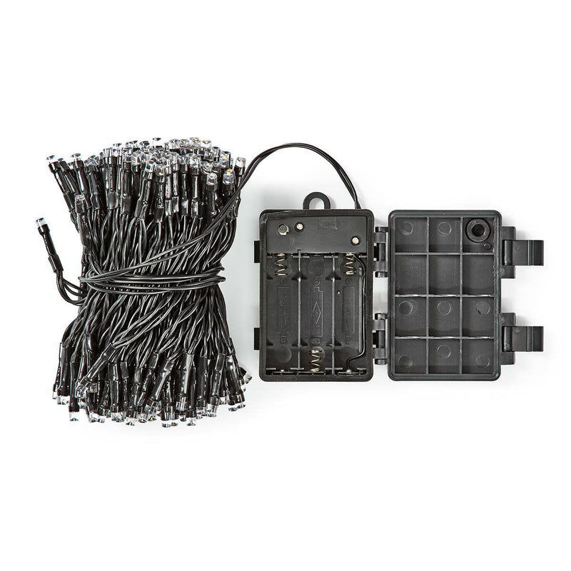 Garland a Batteries Multifuncion 48 Leds Cable Black Light White Calido 4M