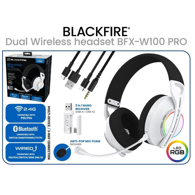 Headphone Wireless W100 Pro