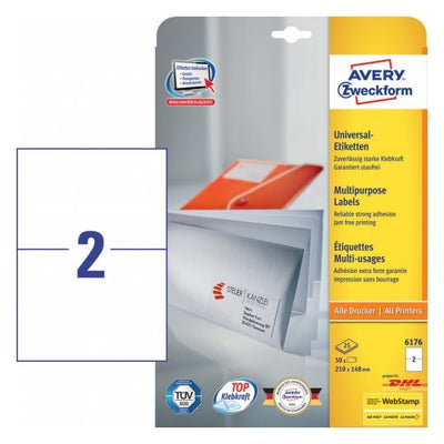 Avery Zweckform Labels 6176 White 210,0 X 148,0MM — image 1