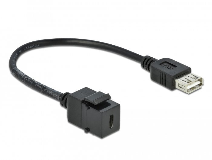 Delock 86384MÓDULO Keystone USB 2.0 C Female USB 2.0A Female With Cable