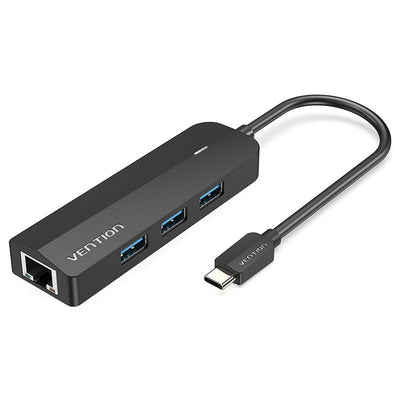 Vention Docking USB Type-c Tgpbb 3x USB 1x RJ45 1XMICRO B Pd Black — image 1