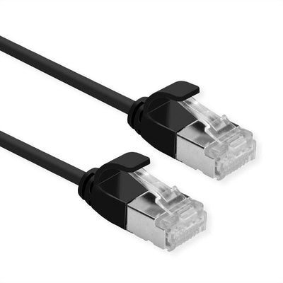 Roline Green U FTP Network Cable CAT.6A (class Ea), Lsoh, Slim, Black 0,5M — image 1