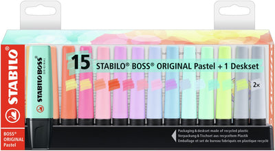 Stabilo Peana Marcadores Fluorescentes Boss Genuine 15 Units Colours Surtidos — image 1