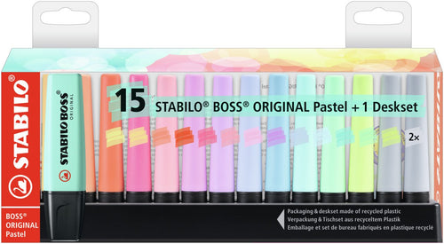 Stabilo Peana Marcadores Fluorescentes Boss Genuine 15 Units Colours Surtidos — image 1