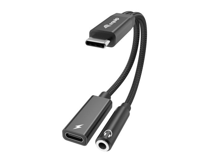Equip Adapter Usb-c- 3-PIN 3.5MM M/H Dac 0.12M Black