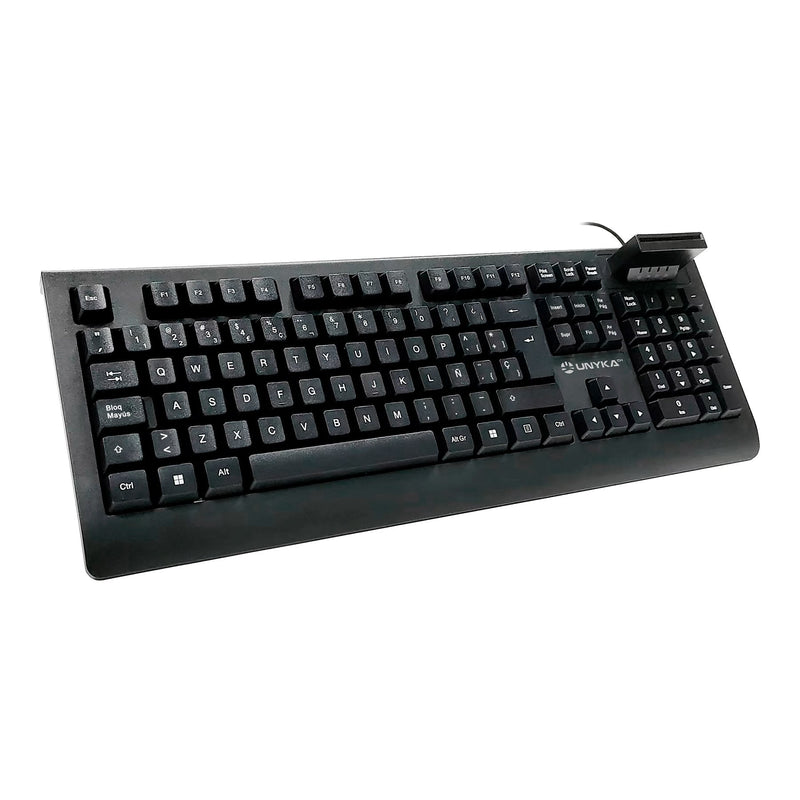 Unykach Teclado Spanish KB918 USB Con Reader Smart Tipo PC/Sc 2.0 Como Dnie Or Tarjeta Sanitaria