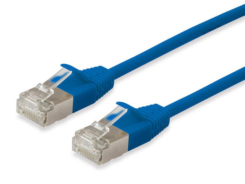 Equip Network Cable CAT.6A F/FTP 2x RJ45 3.00M Azul Slim Lszh
