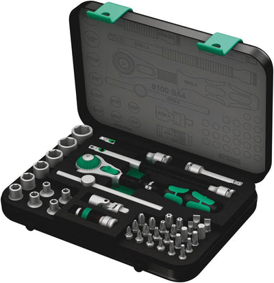Wera Set Of Carraca 8100 Sa 4 Zyklop Speed, Imperial, 1/4 — image 1