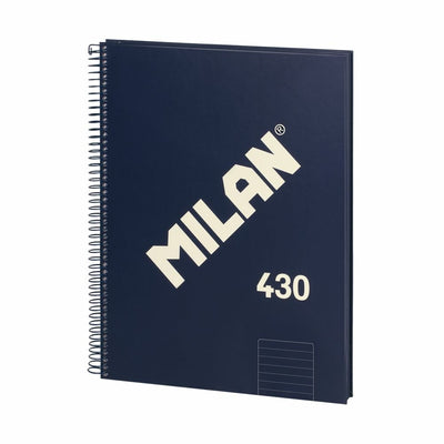 Milan Notebook Espiral Formato A4 Pautado 7MM - 80 Hojas 95 Gr/M2 - Microperforado, 4 Taladros - Colour Blue O — image 1