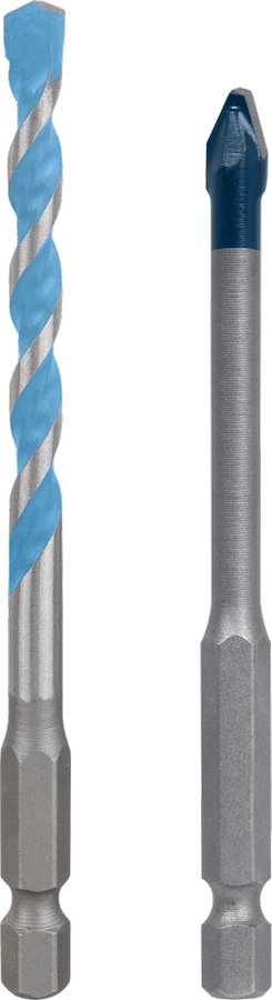 Bosch Professional Expert HEX-9 Hardceramic + Set Of Drill Bits HEX-9 Multiconstruction, Ø 8MM 2 Pieces 260890