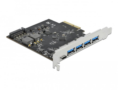 Delock Card Pci Express X4 a 1 X USB Type-c + 4 X USB Typ-a — image 1