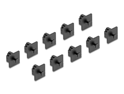 Delock Protection Contra Polvo RJ10 Female With Griff 10 Pieces Black — image 1