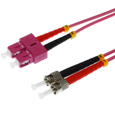 Helos Lwl Network Cable Sc/St Duplex 50/125?M OM4 Erikavioletat 1,0M — image 1