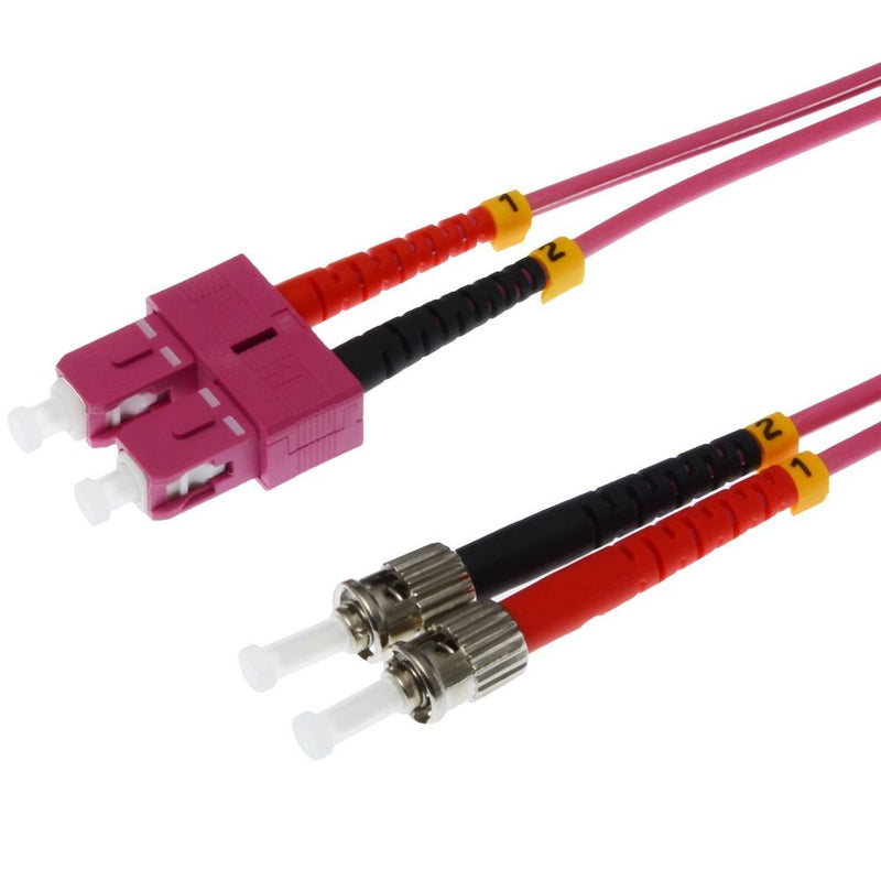 Helos Lwl Network Cable Sc/St Duplex 50/125?M OM4 Erikavioletat 1,0M