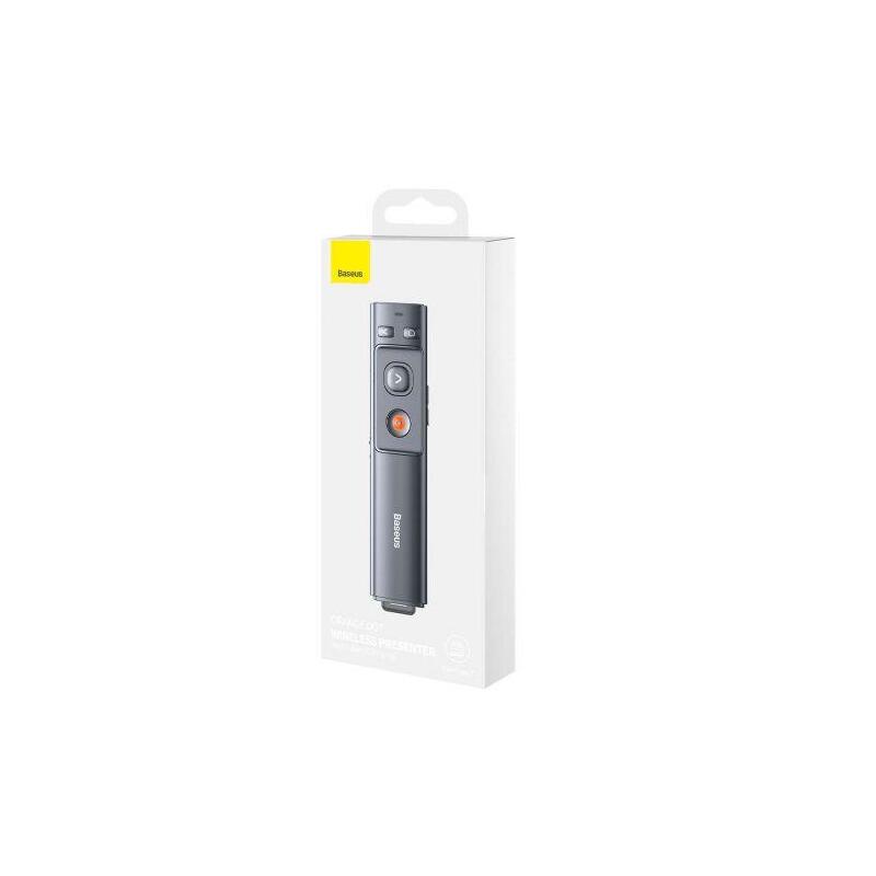 Baseus Laser Wireless Presenter Orange Dot Remote Controller Network Laser)(charging Version 100M Remote, Dual