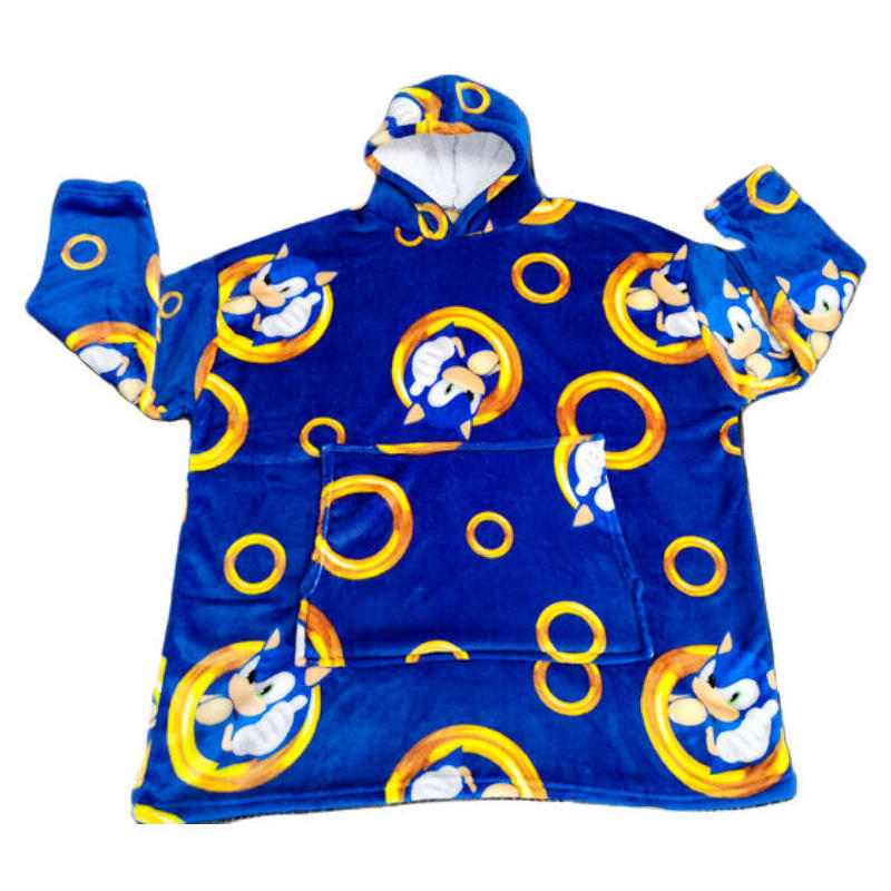 Bata Hoodie Oversize Sonic The Hedgehog Coral Kids