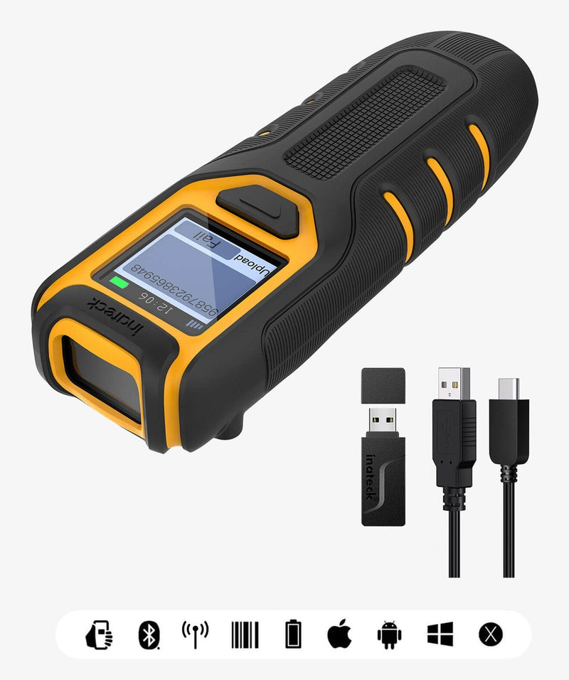 Inateck BCST-47 Barcode Scanner 1D/2D Qr Bluetooth Display