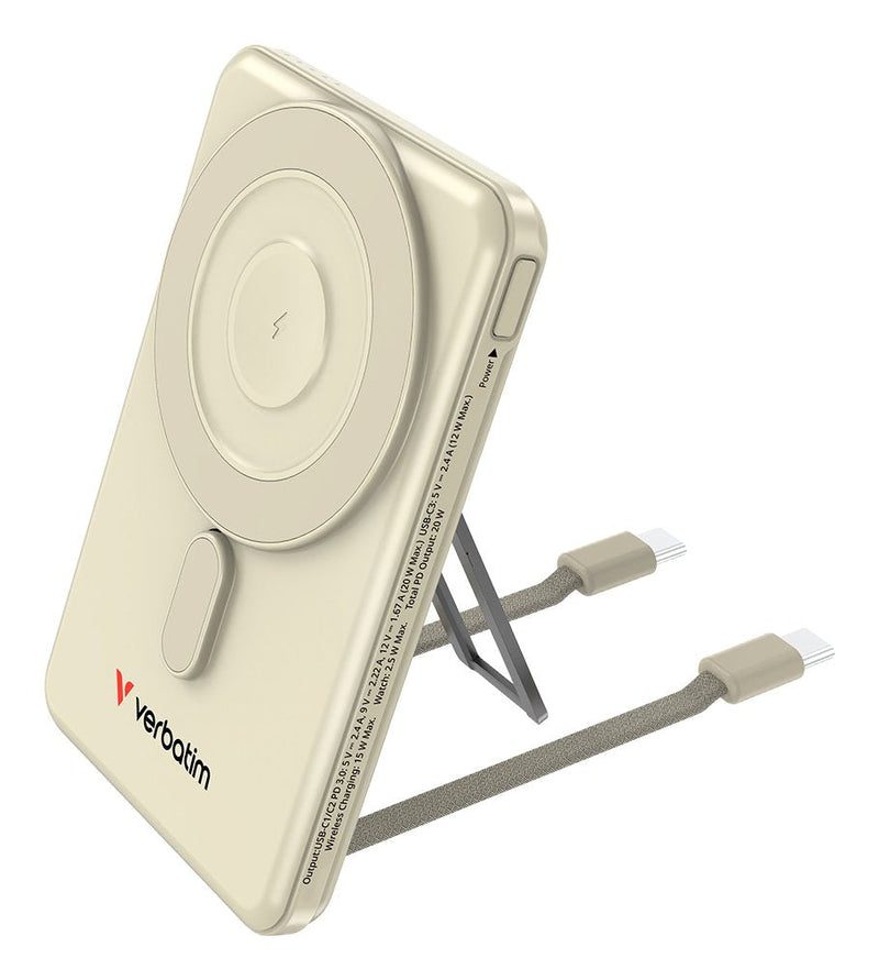 Verbatim 32253 Battery External 5000MAH Charger Wireless Oro