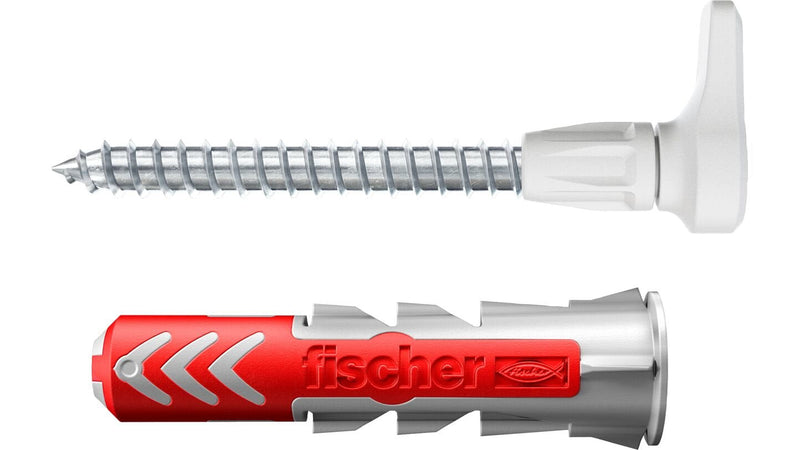 Fischer Tacos Easyhook Angular Duopower 6X30 Blanco 25 Piezas Con Gancho Angular Easyhook