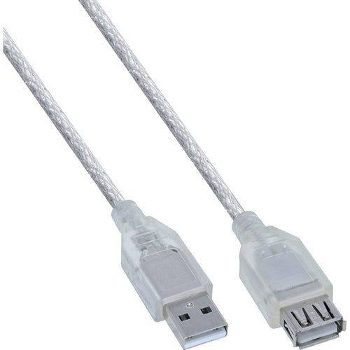Inline® USB 2.0 Cable Extensión Type a M/F, Transparent 5M — image 1