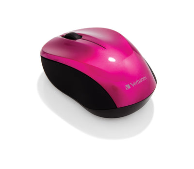 Verbatim Mouse Go Nano Wireless 1600PPP Compacto Ambidiestros Receptor USB Fucsia — image 1