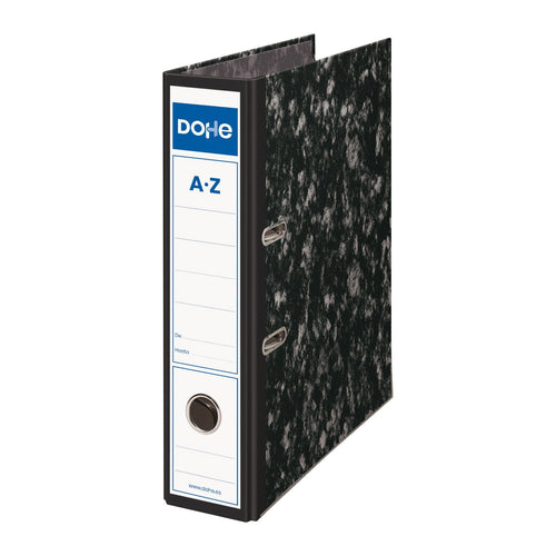 Dohe Ring Binder Archinovo Cartón Rígido Lever Folio Lomo Wide Rado Black Jaspeado — image 1