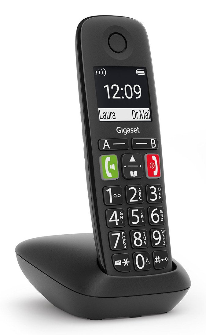 Gigaset Phone Fixed Wireless E290 Keys Large And Screen High Visibilidad 150 Contactos Black
