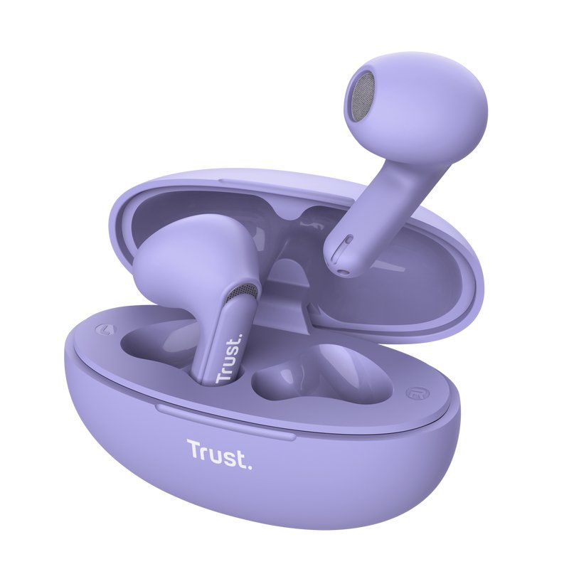 Trust Headphones Bluetooth Yavi Enc With Case Charging Morados