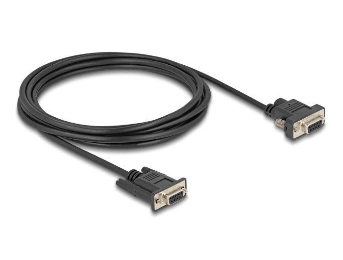Delock 88239 Cable Serie RS-232 D-SUB9 Female To D-SUB9 Female Connection Power Pin 9 3M