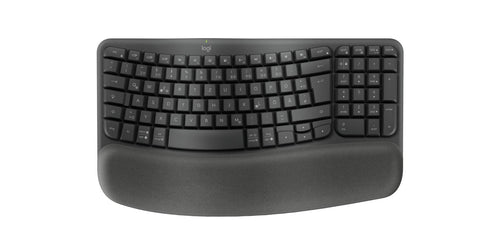 Logitech Keyboard German Wave Keys Office RF Wireless + Bluetooth Qwertz Graphite — image 1