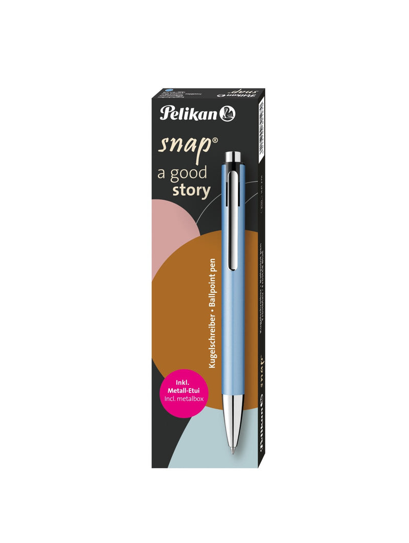 Pelikan Pen Snap Metalic K10 Blue Escarcha Case