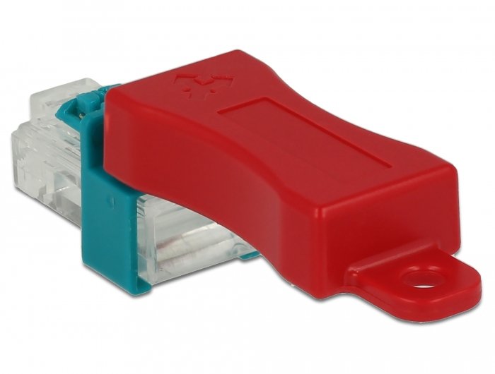 Delock Secure Clip Set LAN Cable Security Lock Set 6ER Red