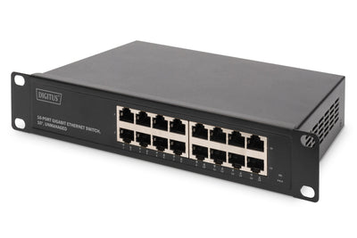 Digitus DN-80115 Switch No Administrado Gigabit Ethernet (10/100/1000) Black 1U — image 1