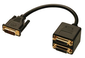 Lindy DVI Splitter Cable DVI 0,18M DVI-d Black