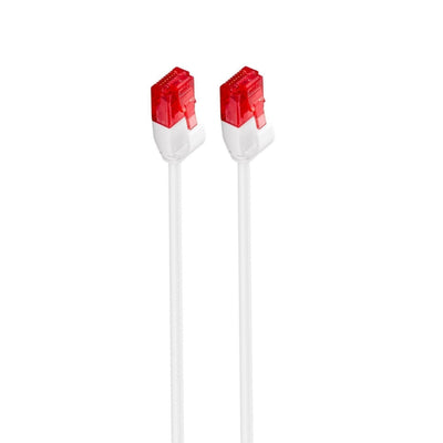 Ewent Cable Network Slim CAT.6 U/UTP AWG30/7, Cu, 2,0MT White Slim Network Cable CAT.6 U/UTP Slim 2.0M — image 1