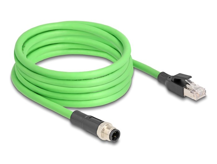 Delock 80426 Cable M12 Codificado D 4 Pin Male a RJ45 Male Pur (tpu) 1M