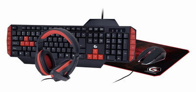 Gembird Keyboard English Ee. Uu Mouse Included GGS-UMG4-02 USB QWERTY Black — image 1