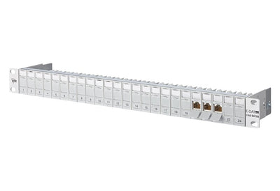Metz Connect E-dat Moduloo Patchpanel 24X8, CAT.6, Lichtgrau — image 1