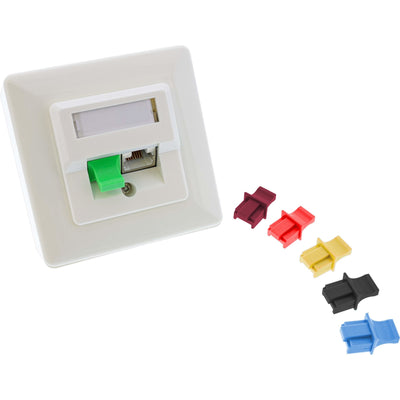 Inline Dust Cover Sockets RJ45 Green 10 Units — image 1